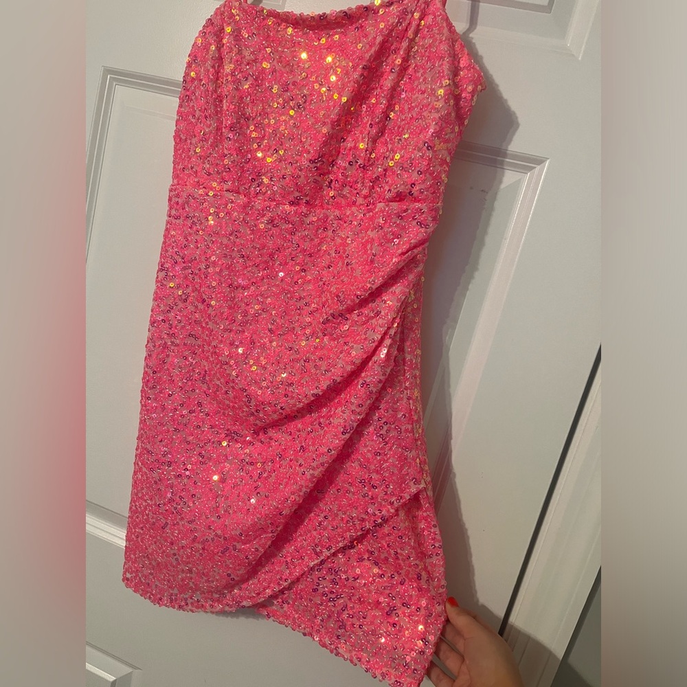 Hot Pink Midnight Doll Homecoming/Cocktail Dress - Picture 3 of 8